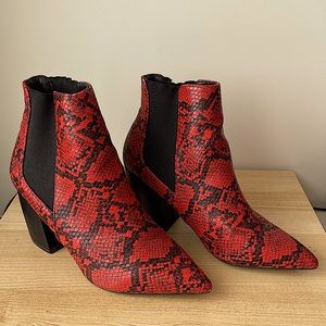 Red Snake Skin Heels